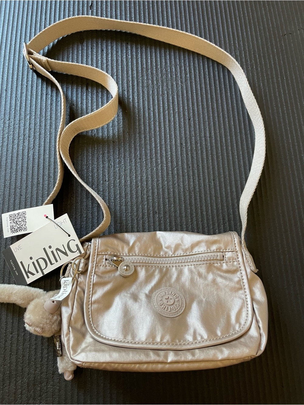 NWT Kipling Sabian Crossbody Mini Bag in metallic glow